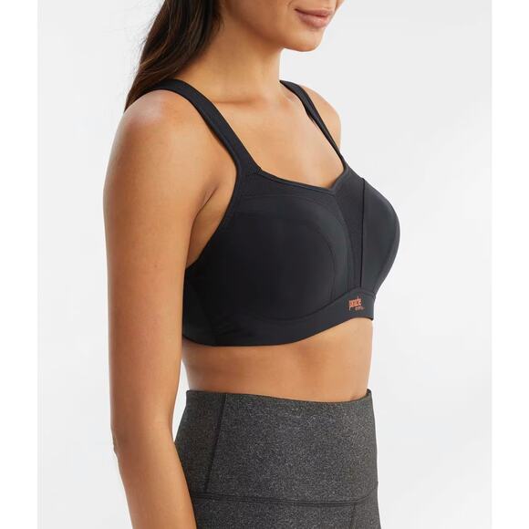 NWT Panache Black Sports Bra US Size 36G Power 5021 Underwire Active Support $79 - Picture 2 of 13
